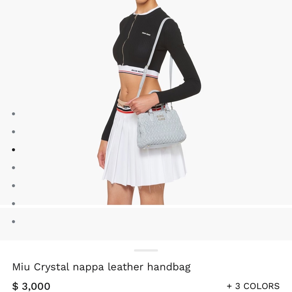 Miu Miu Crystal nappa leather handbag - Picture 9 of 10